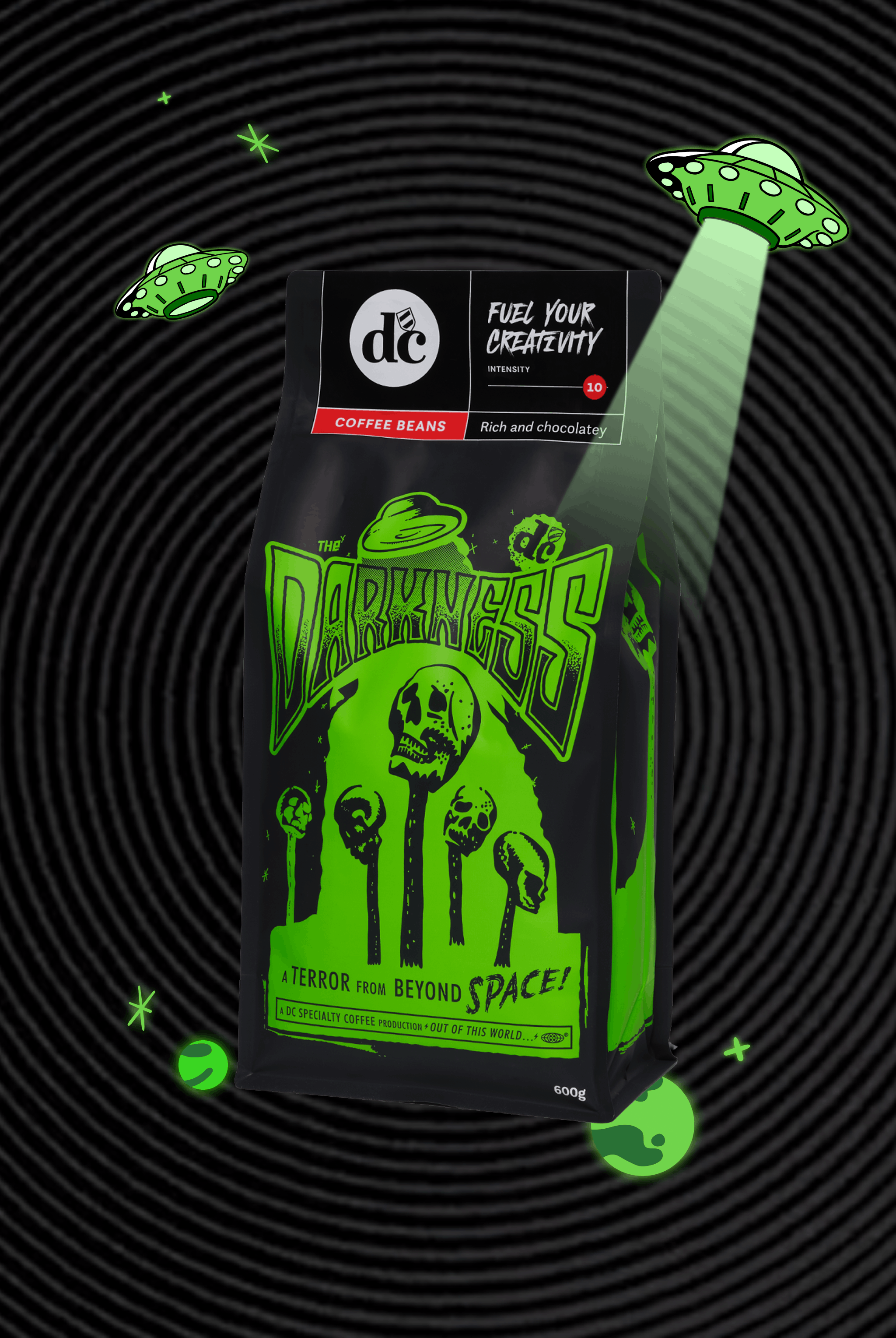 The Darkness Strong Coffee Blend. dc Coffee Beans For Home.