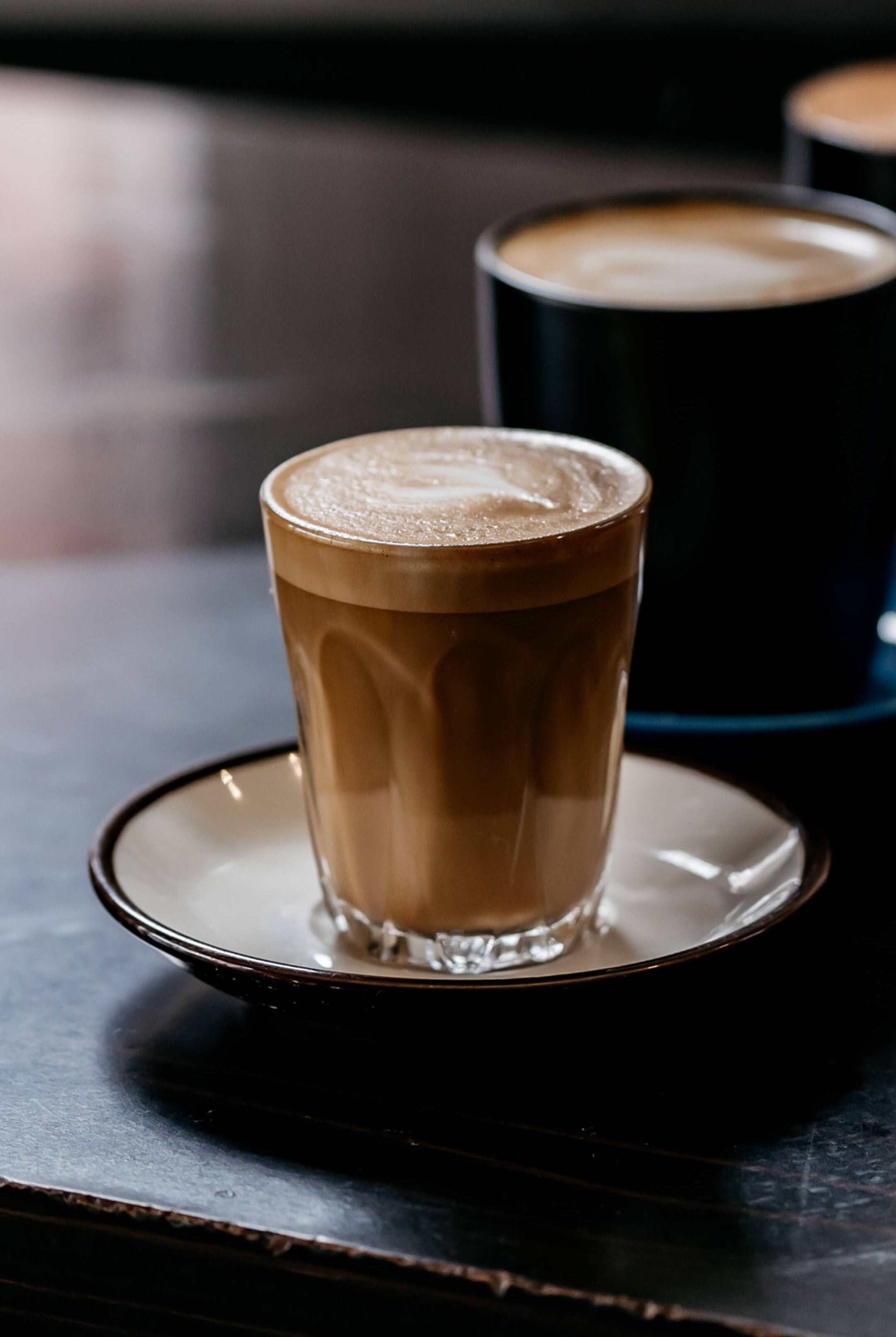 Lineup of espresso coffees