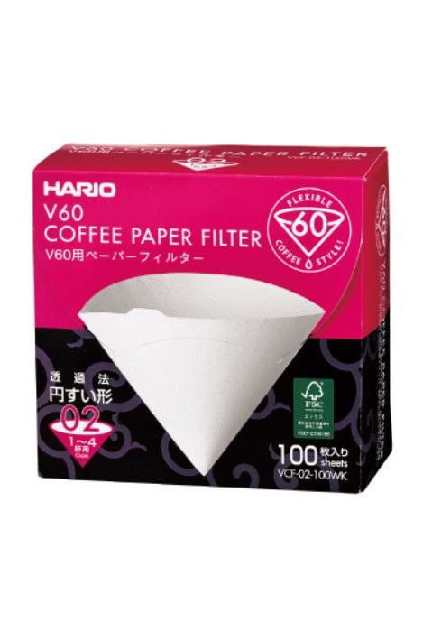 Hario V60 Paper Filter 02 Box 40 Pack - DC Specialty Coffee